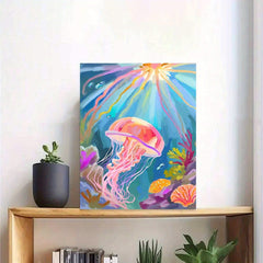 Underwater Ocean Theme DIY by Numbers Kit for Adults with Jellyfish & Coral Reef