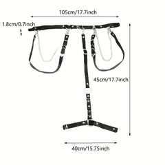 PU Leather Harness Belt Punk Thigh Leg Garter Steampunk Waistband Women