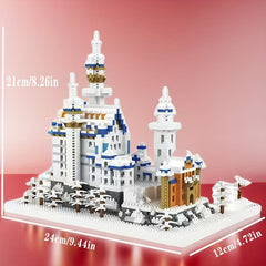 Creative Landscape Building Blocks Toy Snow Scene Natural Lake