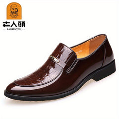 Men's No Tie Slip On Dress Shoes, Assorted Colors