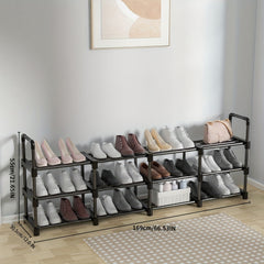 4 Column 3 Layer Shoes Rack Floor Standing Shoes Storage Stackable