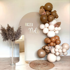 87pcs Brown Balloons in Various Sizes for Garland Arch Coffee Latex Balloon