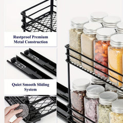Pull Out Spice Rack Kitchen Organization