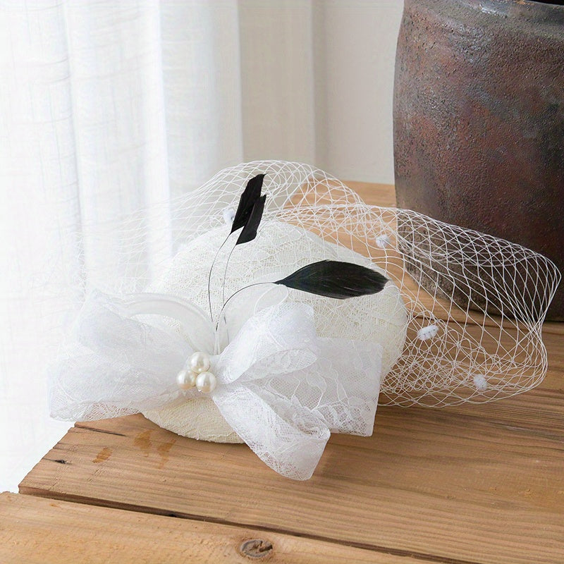 Mesh Flower Fascinators Hat For Women Tea Party Headband