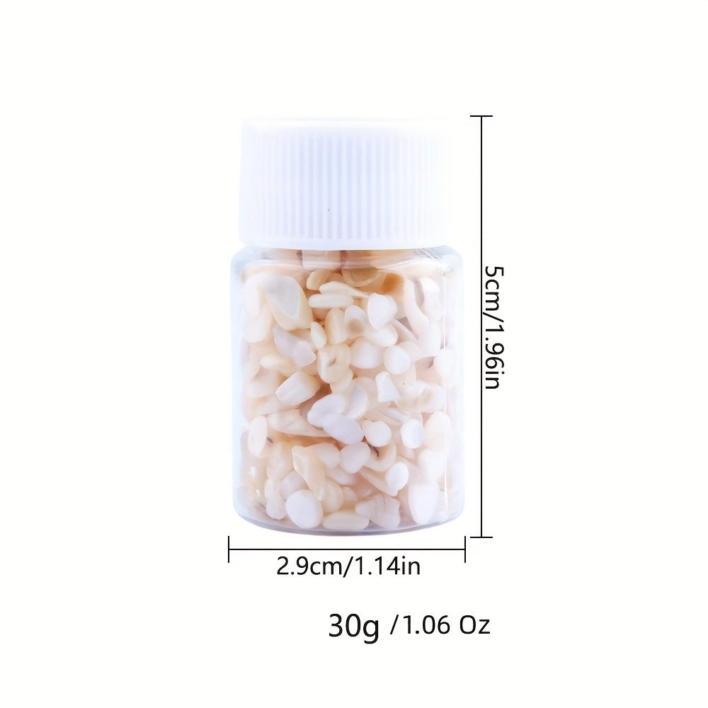 Irregular Natural Seashell Slices Nail Art Supplies 3D Nail Flakes Stone Chips
