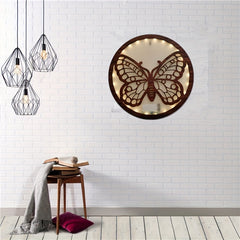LED Butterfly Creative Lamp Wooden Hanging Home Decoration