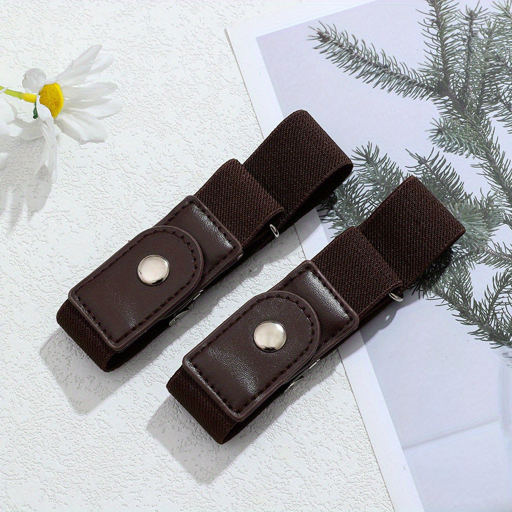 2pcs Adjustable Elastic Buckle For Pants Waist Elastic Waistband For Jeans