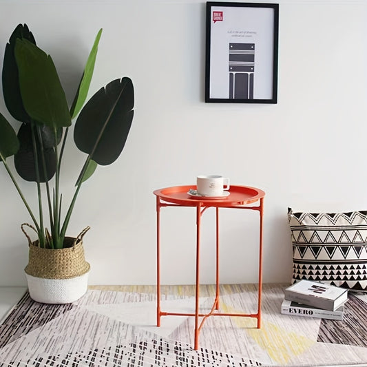 Portable Folding Small Round Side Table for Camping Barbecue Outdoor