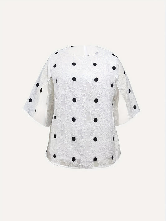  Floral Pattern Split Sleeve Top