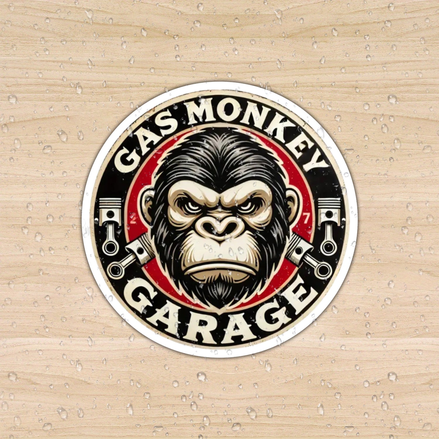 Gas Monkey Garage Round Sign Sticker