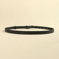 Thin Square Pin Buckle Belt Casual PU Leather Belt For Women