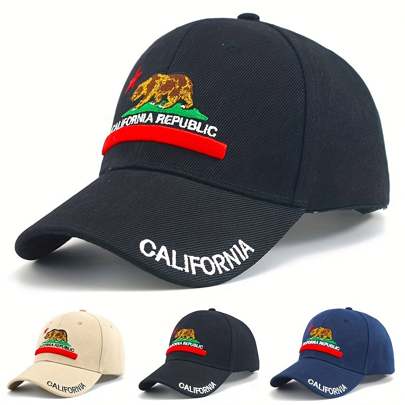 Street Canvas Baseball Cap Summer Letter Embroidery Peaked Cap