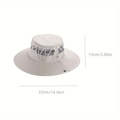 Hollow Breathable Bucket Hat With Star Pattern Sun Hat for Men Women