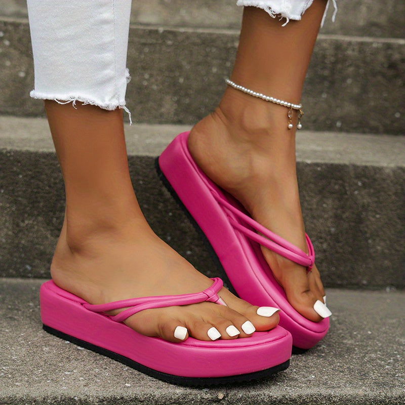 Women's Thick Sole Flip Flops Non Slip Beach Slides