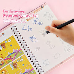 AOUDAI Reusable FDMD Drawing Practice Books for Kids - 11 Holiday Activities