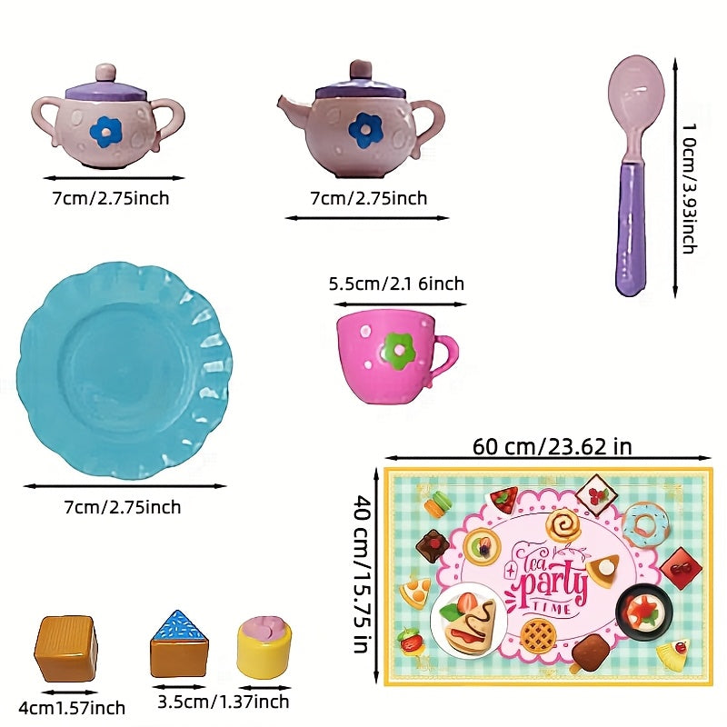 Kids Tea Set Toy with Cake and Teapot