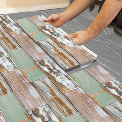 Wooden Patterned Floor Sticker | Waterproof Tile Sticker | 0.7mm Thickness