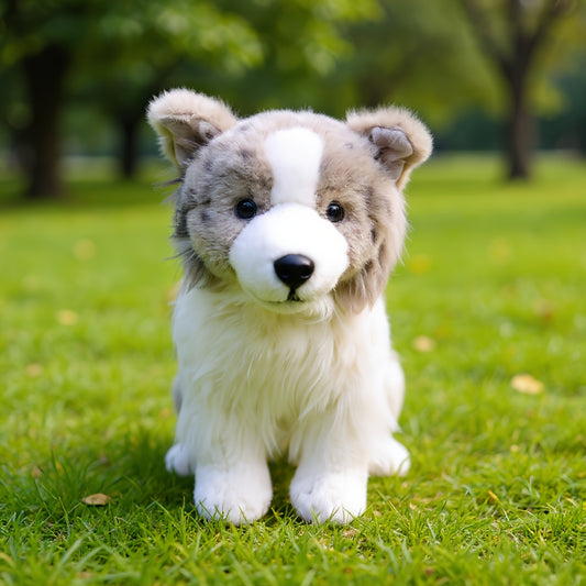 Realistic Border Collie Plush Toy Ultra Soft Stuffed Animal