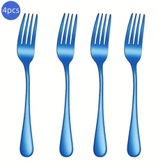 4pcs Stainless Steel Forks Spoons Set for Restaurants Hotels Gatherings