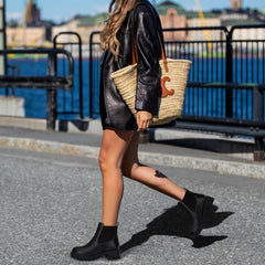 Women's Platform Ankle Boots Slip On Chelsea Boots