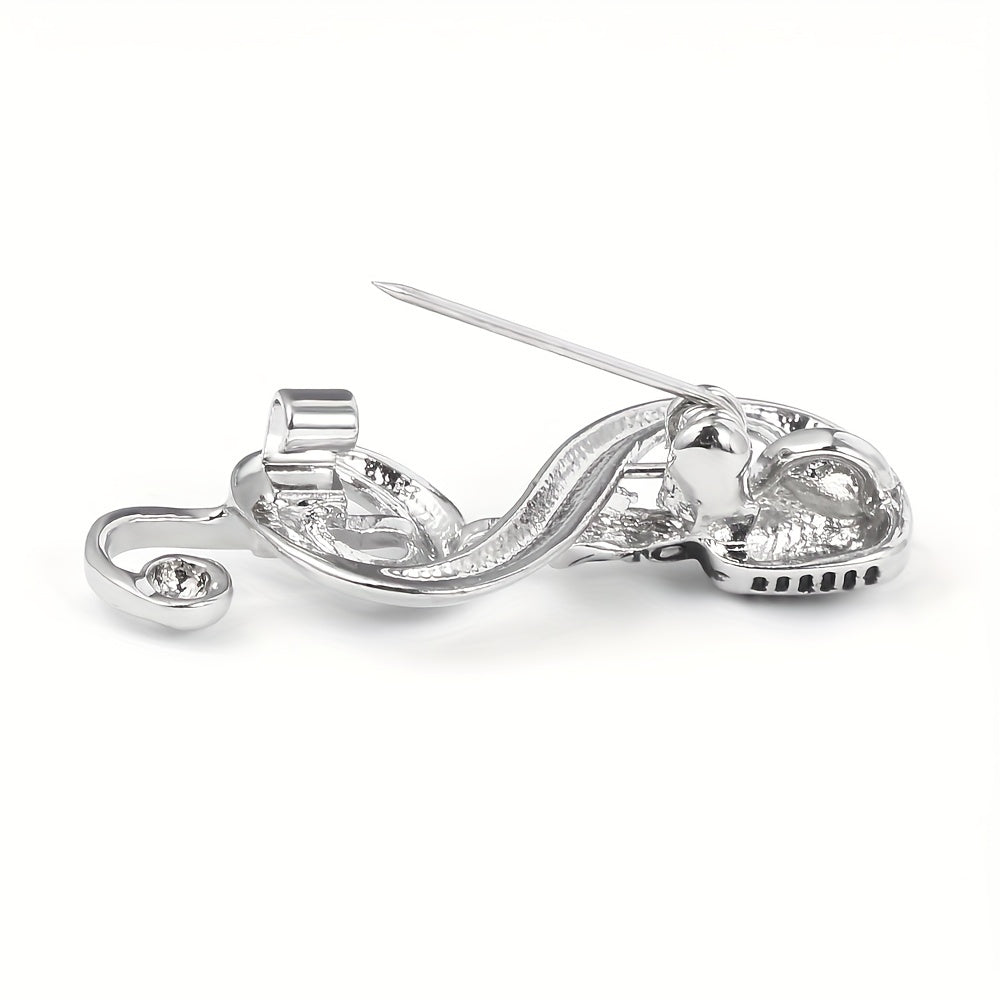 Microphone Music Brooch Pin