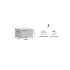 Foldable Storage Box with Lid Dust Proof Organizer for Clothes and Bedding