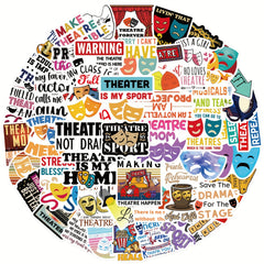 50pcs Theatre Waterproof Vinyl Stickers for Laptops Water Bottles Computers