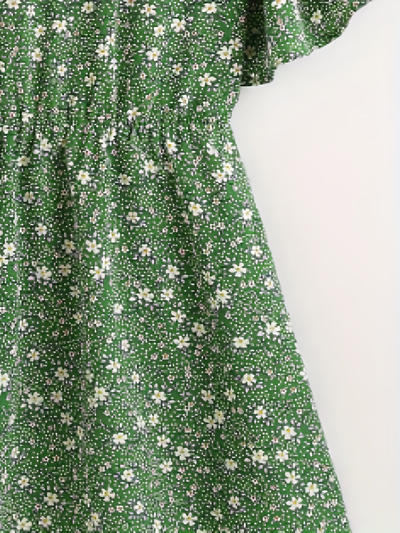 Boho Floral Print Butterfly Sleeve Surplice Neck Peplum Top