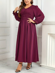  Solid V Neck Maxi Party Dress