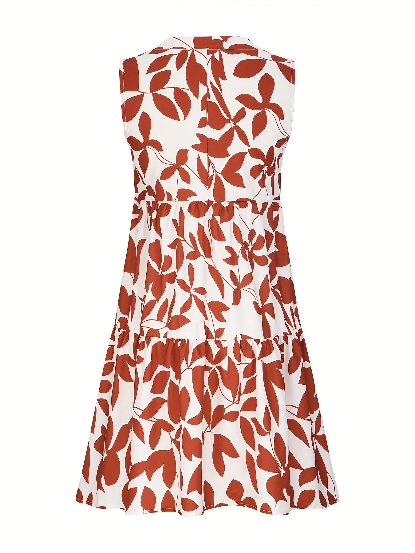  Casual Tank Dress Women's Plus Allover Print Mini Smock Dress