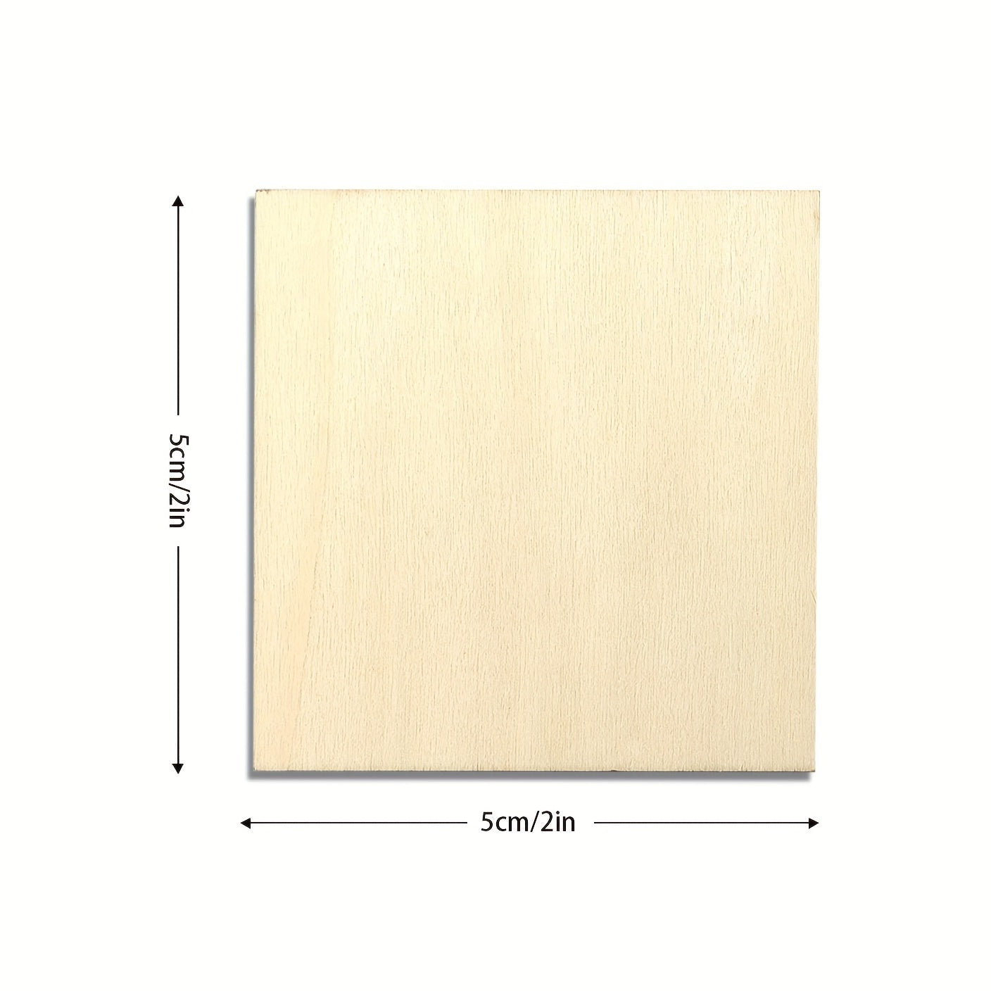 50pcs 5.08cm Hand-painted Wood Chip DIY Material Square Small Wood Chip