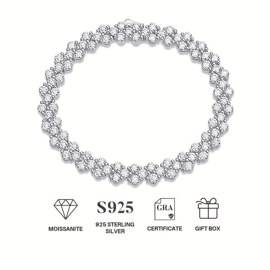 Moissanite Tennis Bracelet 925 Silver for Women