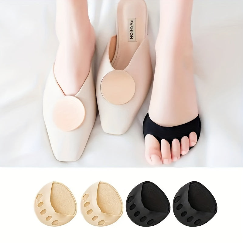 4 Pairs Thin Half Palm Socks Invisible Split toe Socks Women's Stockings