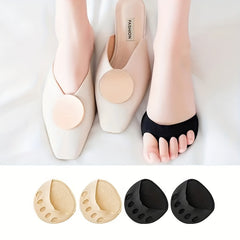 4 Pairs Thin Half Palm Socks Invisible Split toe Socks Women's Stockings
