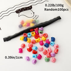 100pcs Colorful Flowers Claw Clips Hair Accessories for Toddler Girls