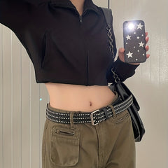 Y2K Rivet Eyelet Belt for Women