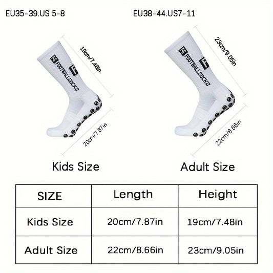 Non-slip Soccer Socks Breathable Sweat-absorbing Outdoor Sports Crew Socks