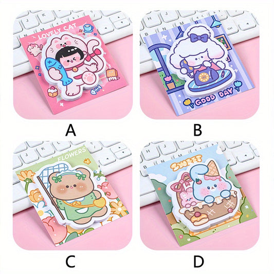 4pcs 120sheets Cartoon Sticky Notes Office Decoration DIY Memo Paper