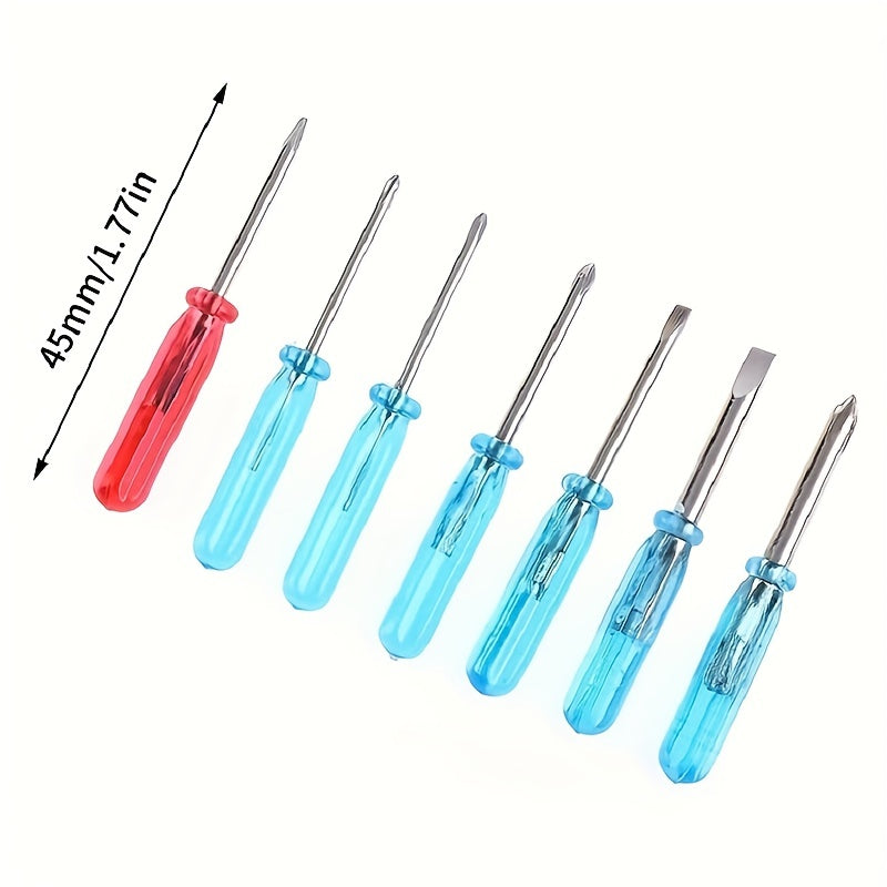 7pcs Set Mini Small Cross Screwdriver Repair Tool 45mm 1.77in 3mm