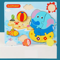3D Wooden Puzzle Board Educational Toy for Kids