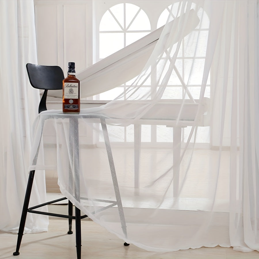 Translucent Hemp Sheer Curtain for Home Decor