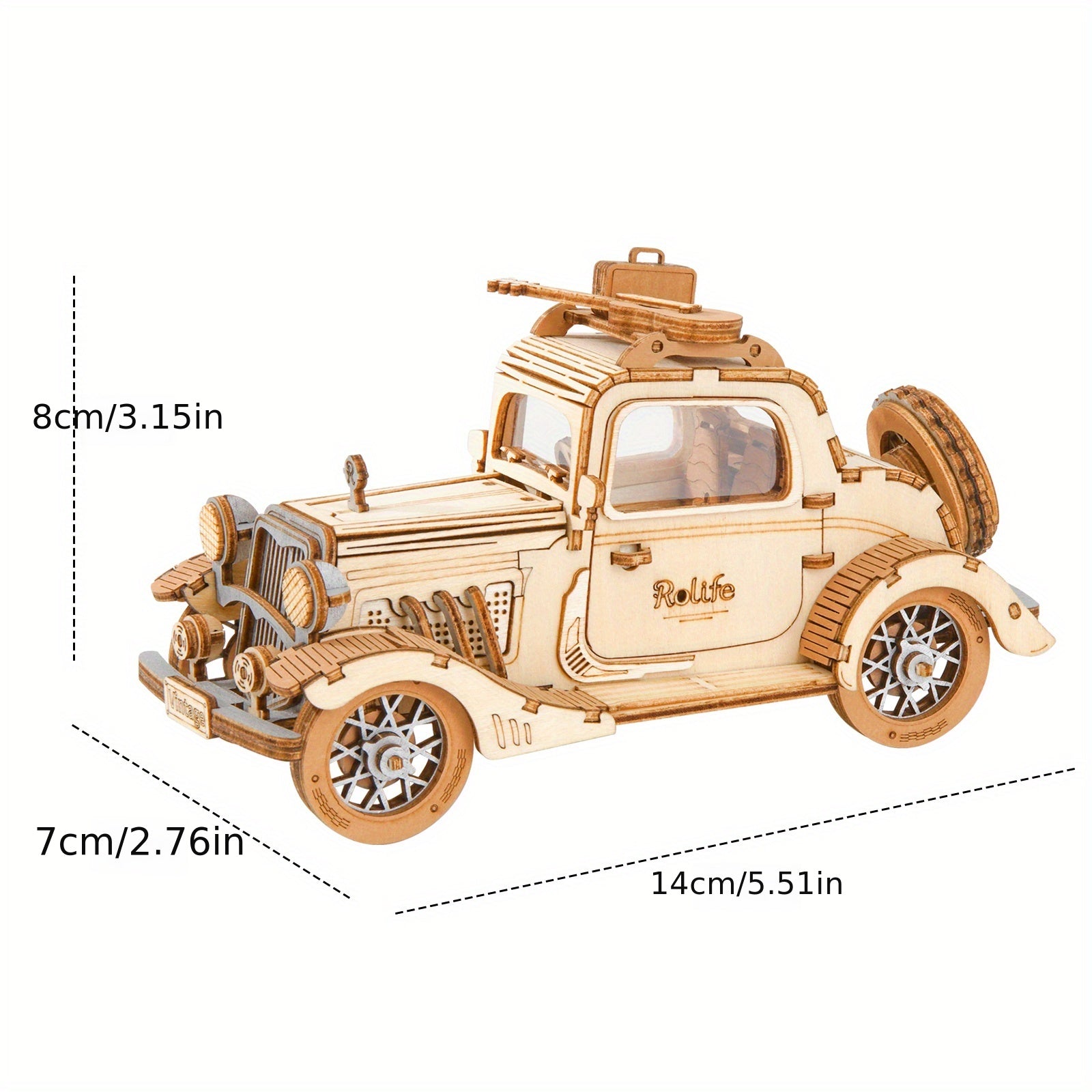 3D Wooden Puzzle Model Car Kit - Perfect Birthday Gift