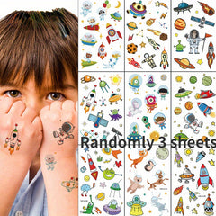Spaceship Unicorn Robot Tattoo Stickers Waterproof