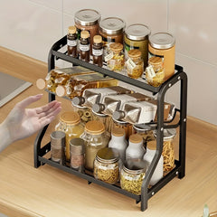 3 Tier Kitchen Rack Organizer Counter Storage Shelf Seasoning Organizer