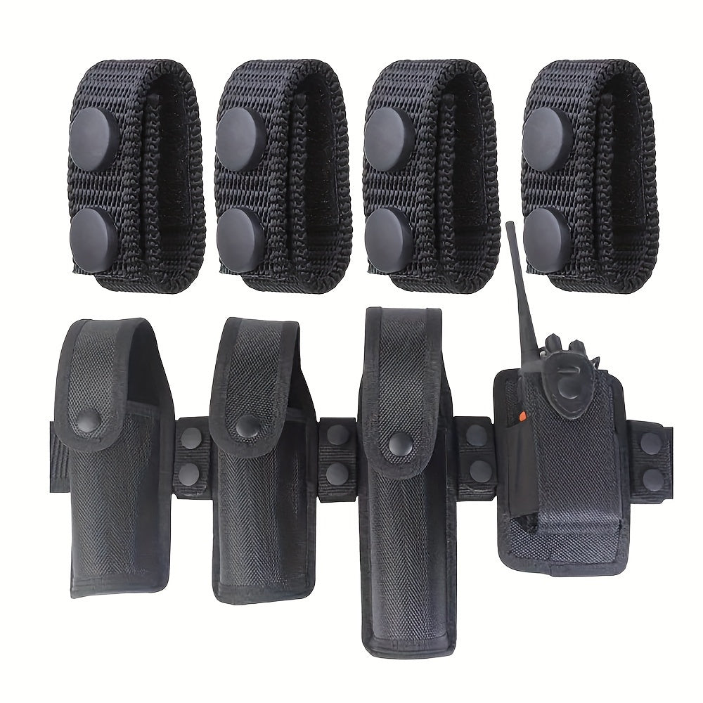 4pcs Outdoor Belt Keeper Double Snap Nylon Duty Belt Holder