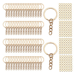 Golden Five Keychain Split Rings w/ Lobster Clasp DIY Accessories
