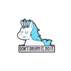 Cartoon Unicorn Enamel Chest Bag Accessory