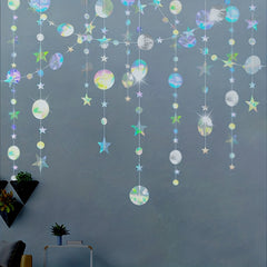 4m Holographic Star & Moon Garland Party Decoration Supplies