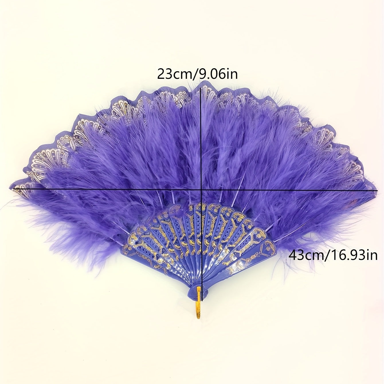 Purple Plush Folding Fan Dance Performance Photography Props