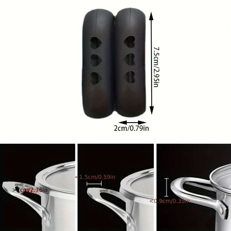 2PCS Silicone Handle Covers for Hot Pots & Pans